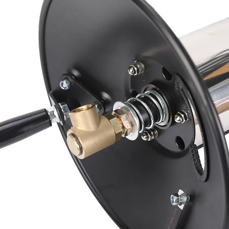 for High Pressure Washer Pipe Reel Storage Winding Manual 30 Meters Lubricating Oil Reel