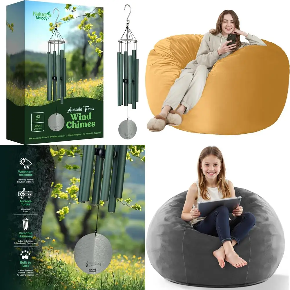 

Outdoor C Pentatonic Scale Wind Chimes with 6 Aluminum Tubes, Rustproof and Long-Lasting Melodic Harmony