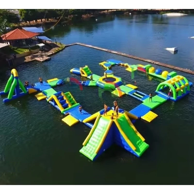 Commercial Inflatable Water Park Inflatable Water Obstacle Course Platform Inflatable Floating  Aqua Park