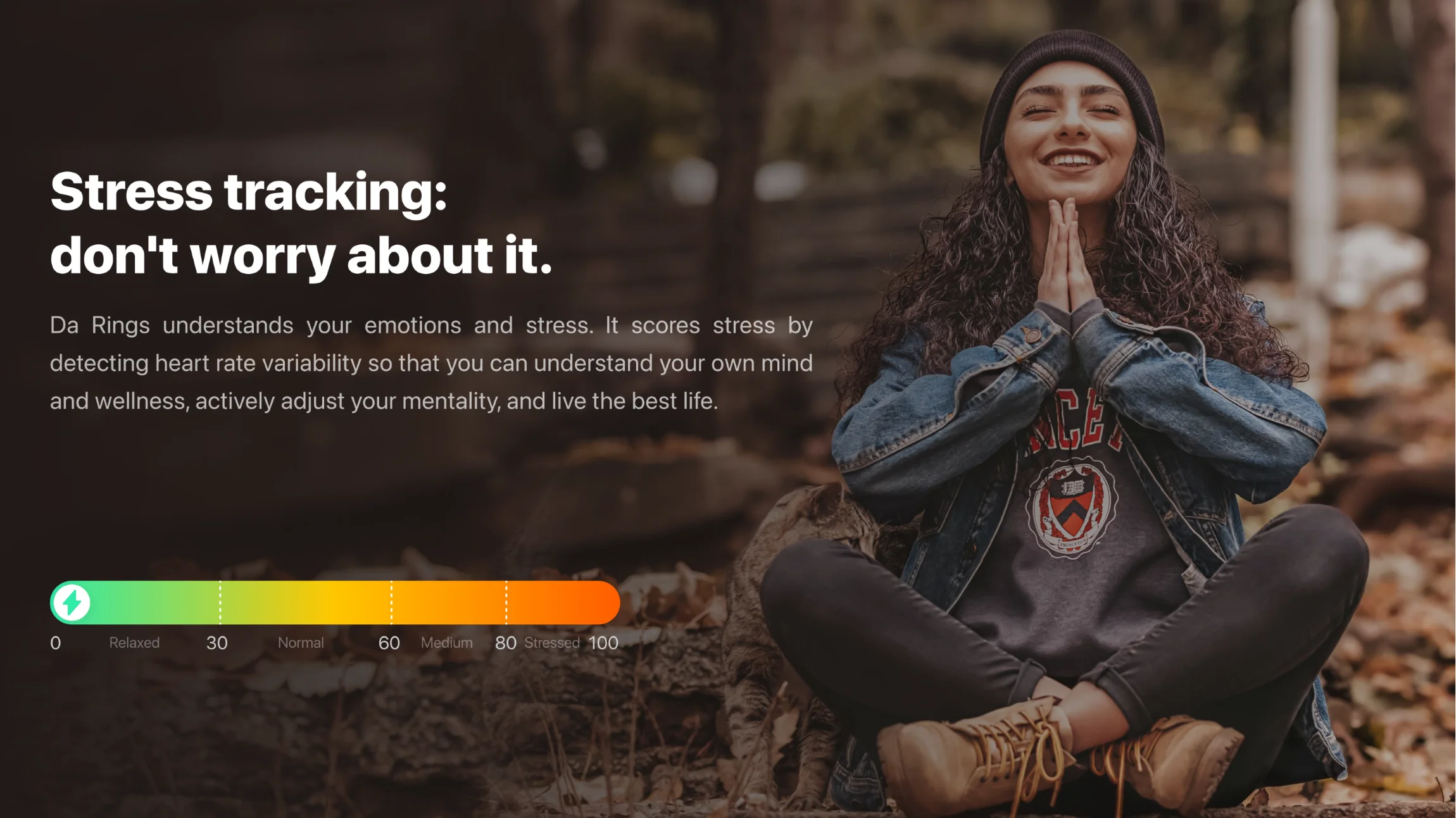 Индивидуальный фитнес-трекер Oura Titanium Smart Ring для мониторинга сердечного здоровья с расположением искусственного интеллекта и гирькости медитации