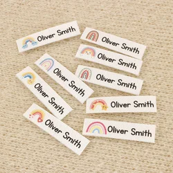 Custom Ironing Labels, Personalized  Name, Clothing, Children's Names,School Labels,Brand Tags,Rainbow Label (TB5653)