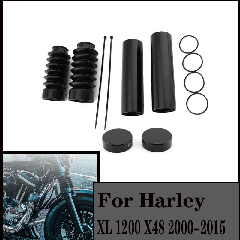 FOR Harley-Davidson XL 1200X X48 00-15 Motorcycle Front Fork Protection Kit Dust-Proof