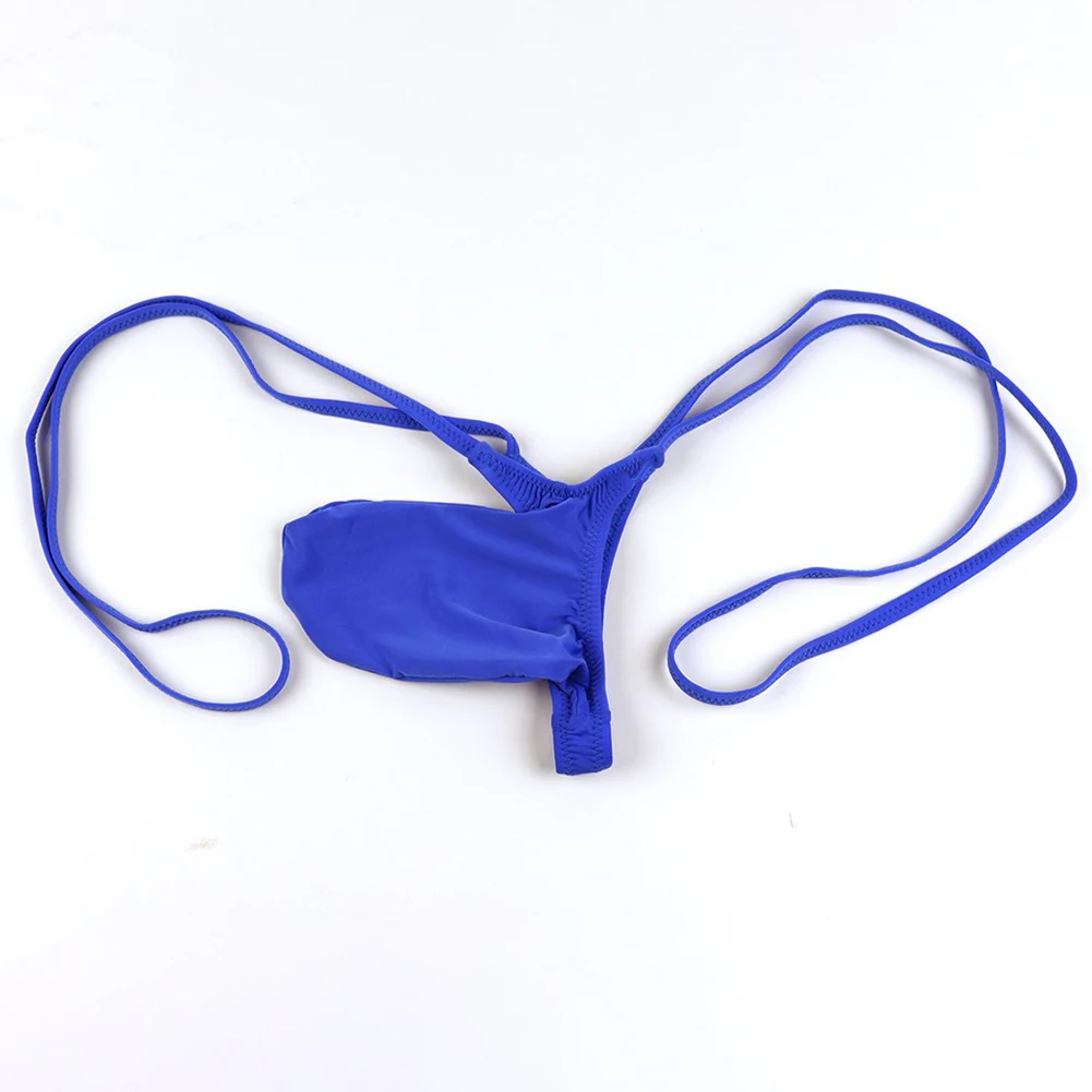 

1 шт., мужские трусы, эротическое нижнее белье, трусики-мешочки, удобное боди из ледяного шелка, стринги, сексуальные эластичные стринги с тонким ремешком