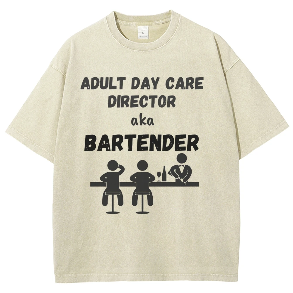 

Adult Daycare Director A.K.A The Bartender t Shirt Funny Bartender T-Shirt Barista Tee Women's y2k Clothing Graphic Shirts