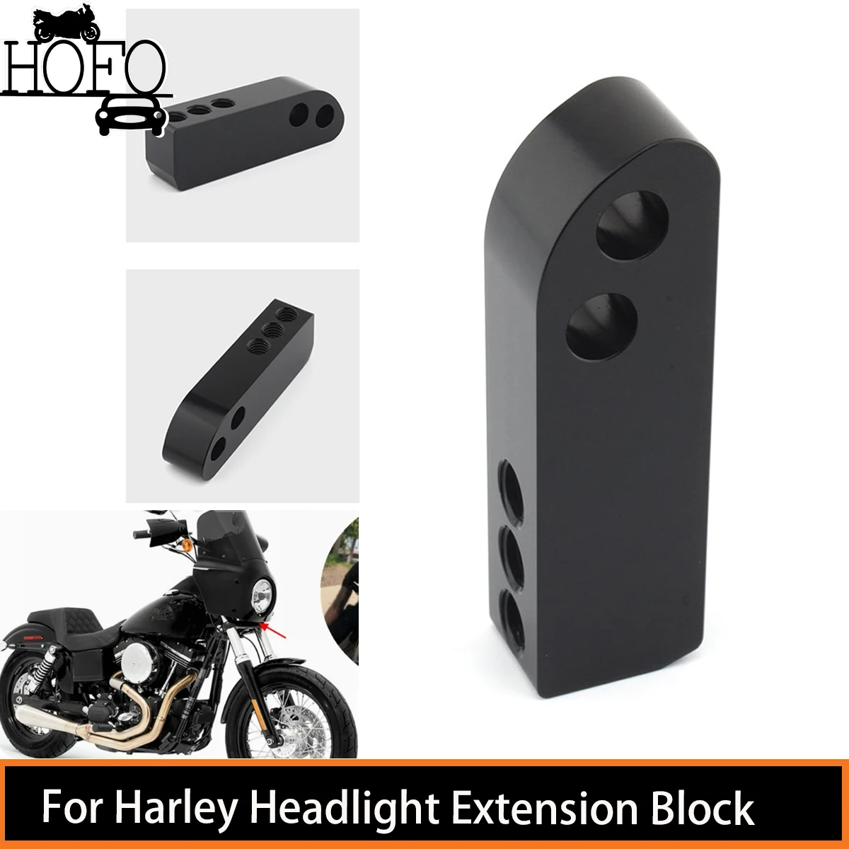 

Motorcycle Accessories Fairings Headlight Extension Block For Harley FXDB FXD FXDCI FXDI35 Super Glide 2007-2010