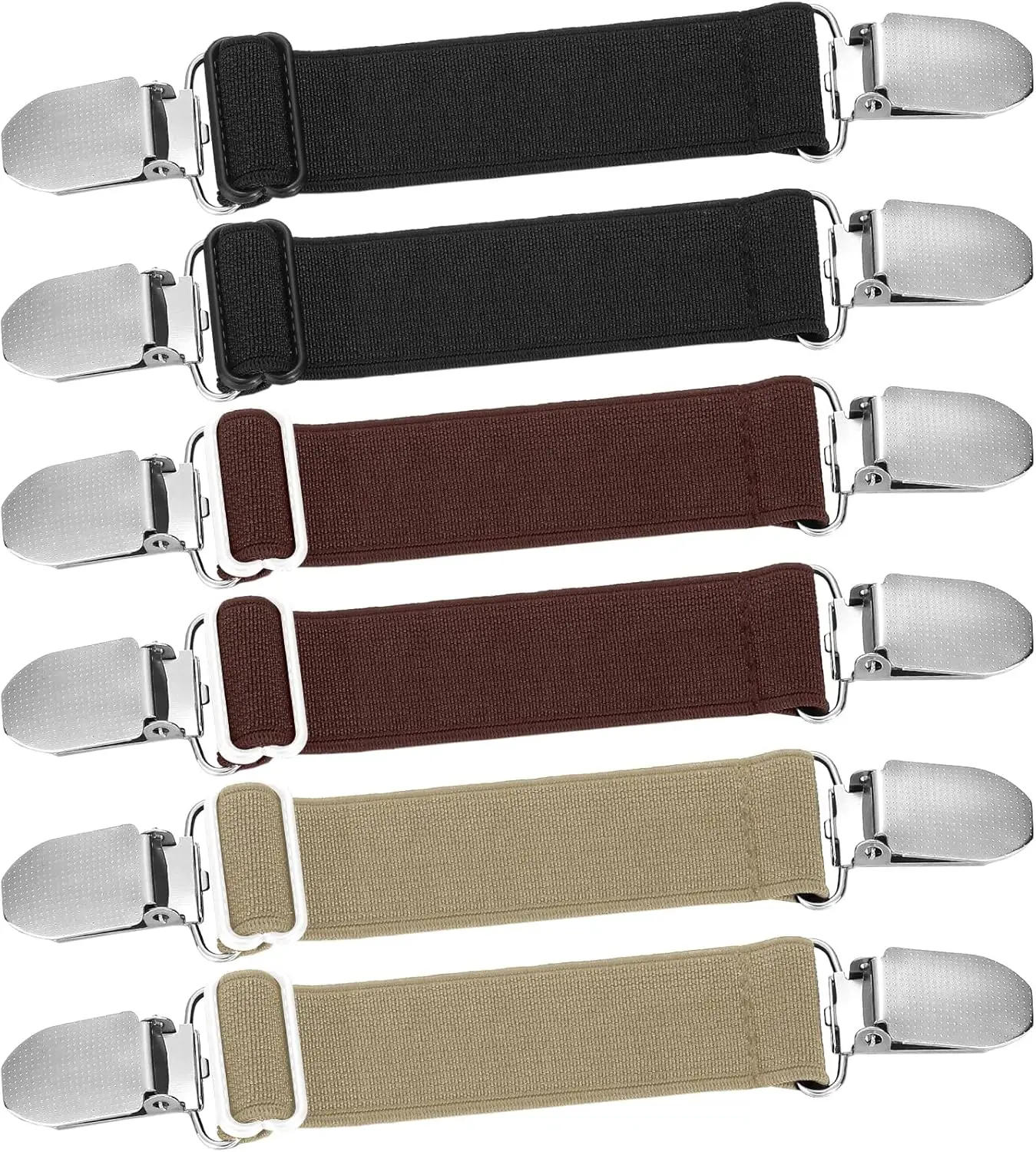 

6 Pcs Pant Waist Tightener Clips Adjustable Elastic Belt for Men Women to Cinch Waist