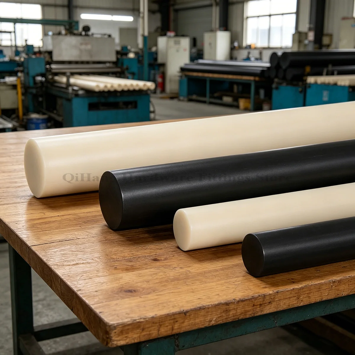 500mm Black Beige ABS Round Rod Dia 5-60mm, High Hardness Plastic Bar for CNC Machining & Industrial