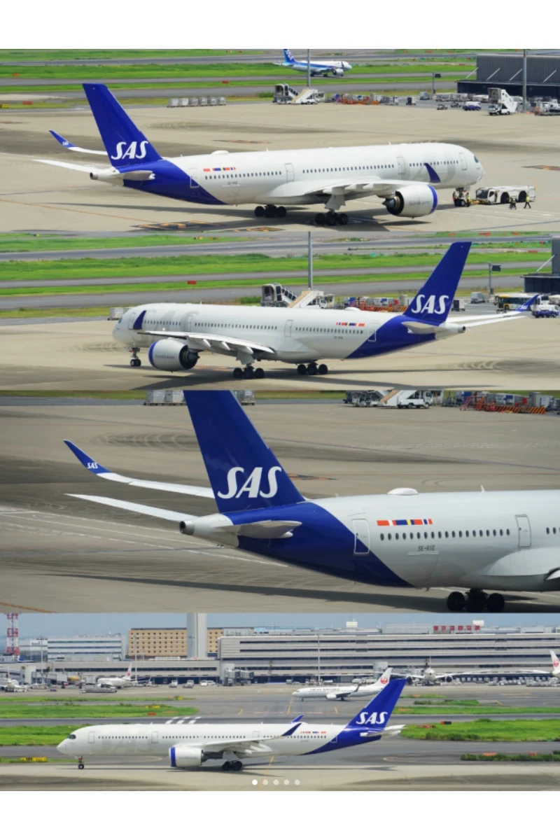 

1/200 Scale A350-900 SAS Airline Airways Aircraft Assembly Plane With Base Model Airplanes Toy Collection Decoration Gifts