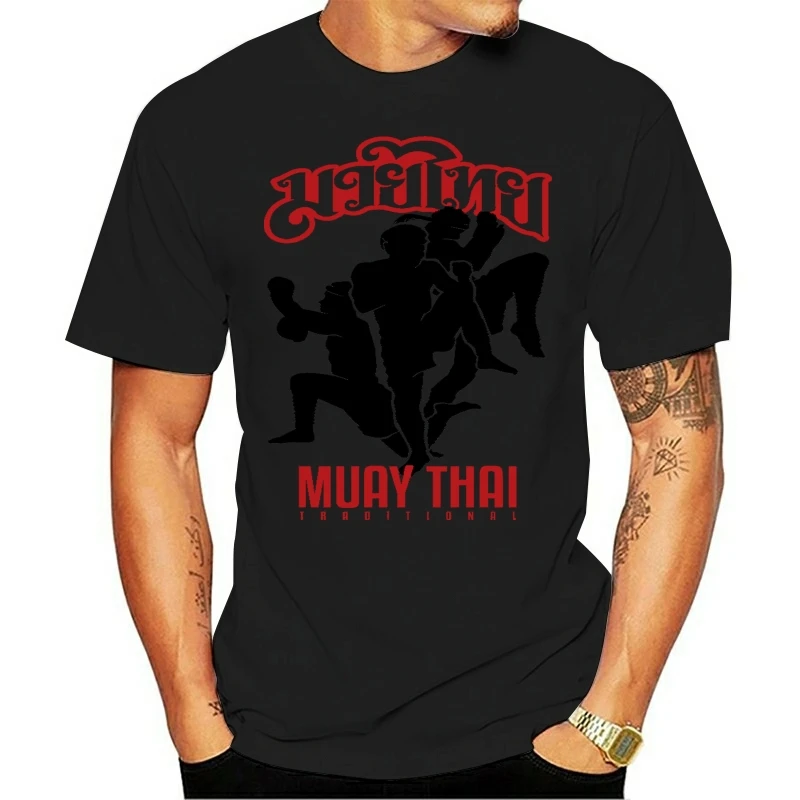 Muay Thai Tiger T Shirt Men Round Neck Men MMA Thailand Ultimate Fighting martial art Short Sleeve Design Tshirt Teenage T-shirt