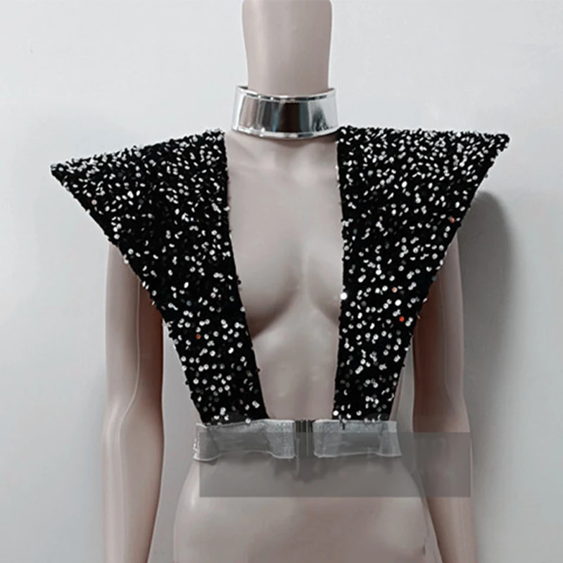 الكبار عرض مسرحي أداء الملحقات الترتر تحلق الكتف سترة جوجو راقصة وتتسابق مهرجان حفلة الهذيان الملابس VDL4521