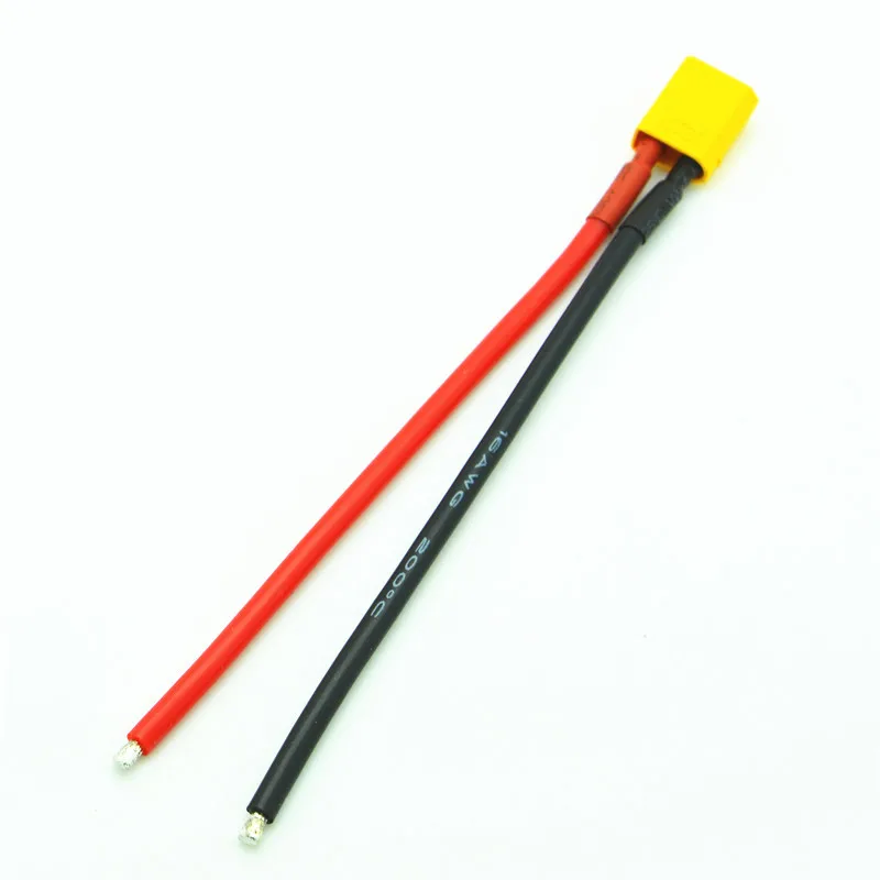 XT30 maschio W/ 16AWG cavo in silicone 100mm cavo a spirale per barca per auto multirotore aereo elicottero RC