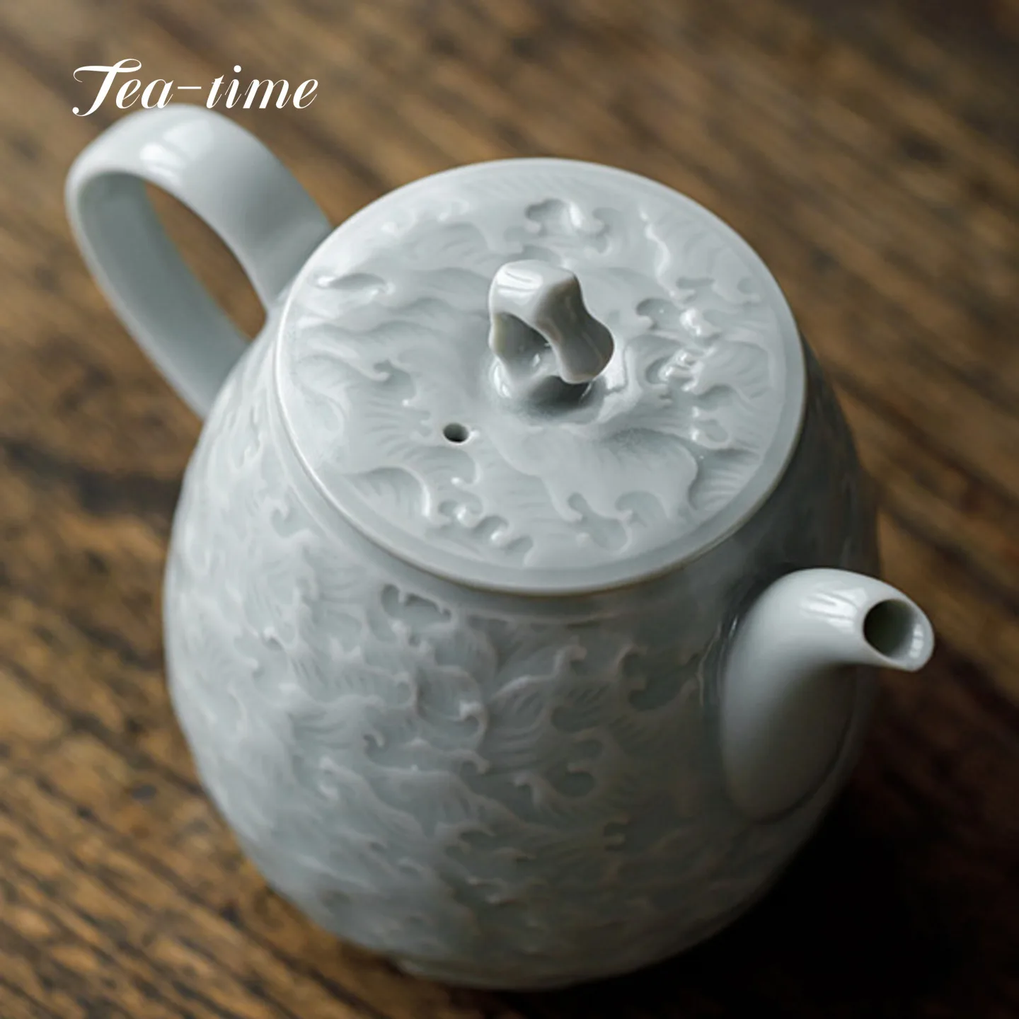 السماء الزرقاء رو فرن الإغاثة إبريق الشاي مع فلتر الشاي تخمير غلاية شاي سيراميك Infuser إبريق الشاي شاي بوير اليابانية وعاء الخزف الأواني