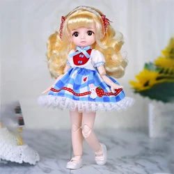 30cm Doll BJD Snow Queen mechanical joint Body With makeup hair eyes clothes shoes girl anime 1/6 SD The best gift for children