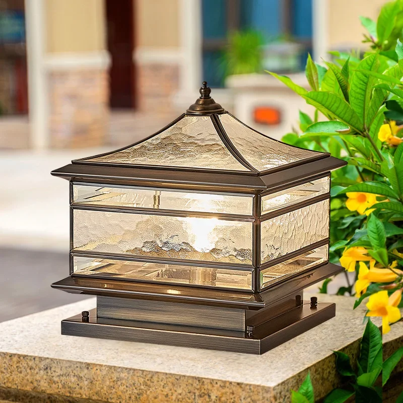 High Quality Modern Classical Garden Solar Lighting Waterproof Outdoor Solar Landscape LED Solar Pillar Light