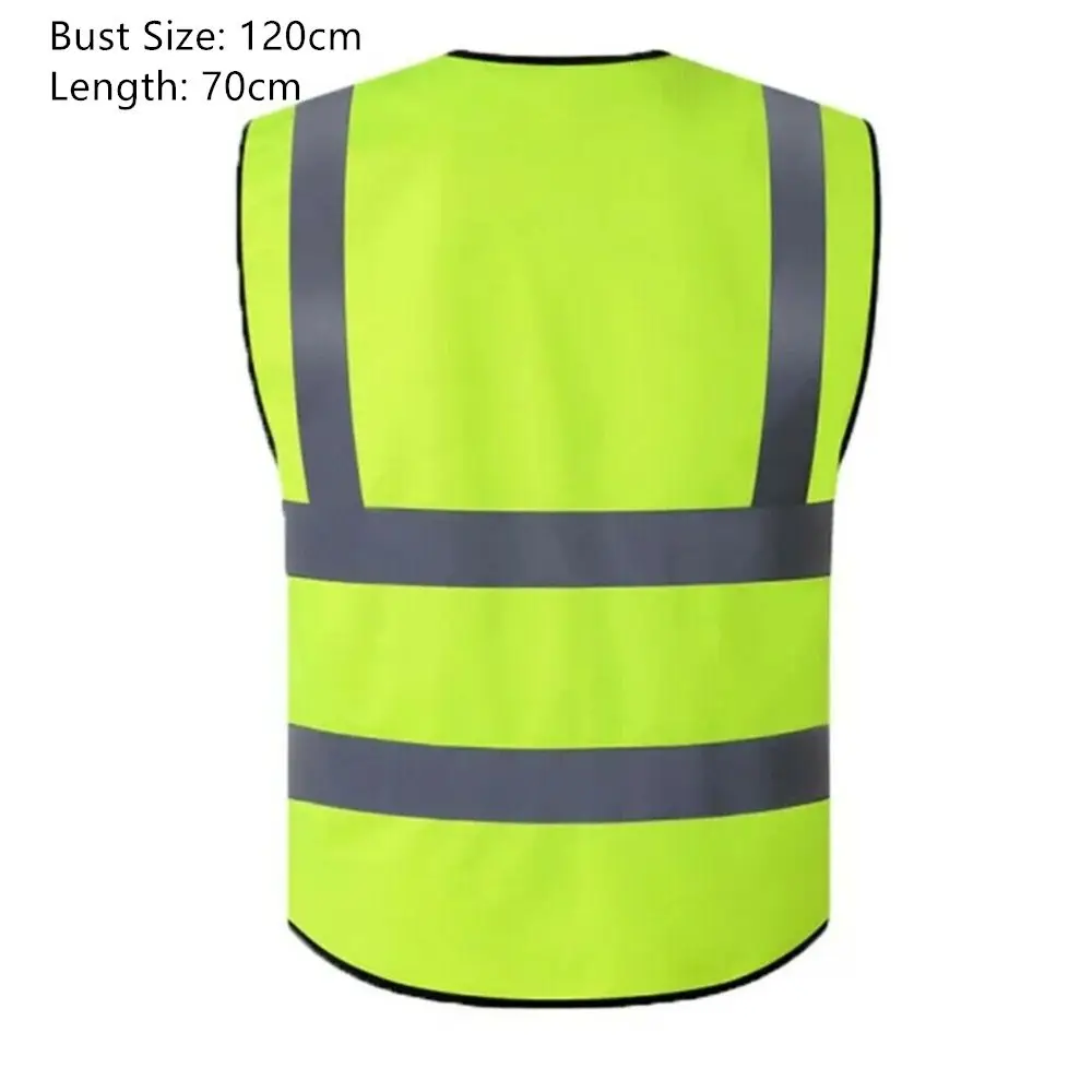 1PC Hi Vis Visibility Vest riflettente High Viz Safety con tasche ID gilet Safety Work giacca gialla arancione