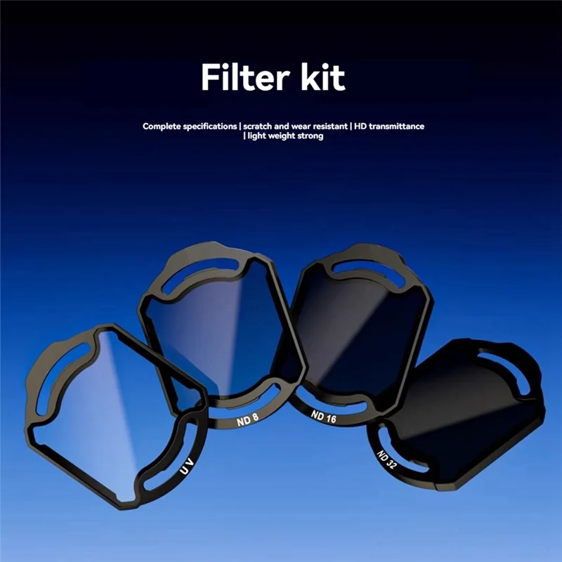 Kit de filtro a92z para dji o4 unidade de ar pro nd 8/16/32 filtro proteção uv à prova de óleo e à prova de arranhões para lente de drone