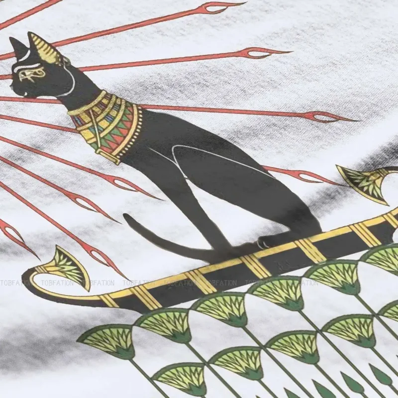 Background with a Cat on the Boat Feminine Shirts Egyptian Ancient Egypt Culture Oversized T-shirt Kawaii Vintage Female Blusas