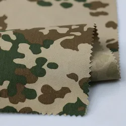 Germany Flecktarn Camo Polyester Twill Cotton Fabric Desert Camouflage  Cloth Tactical Pants Clothes DIY