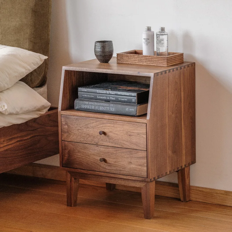 

Oak Nordic Storage Bedside Small Modern Table Walnut Unique Nightstands Lounges Wooden Muebles Para Hogar Bedrooms Furniture