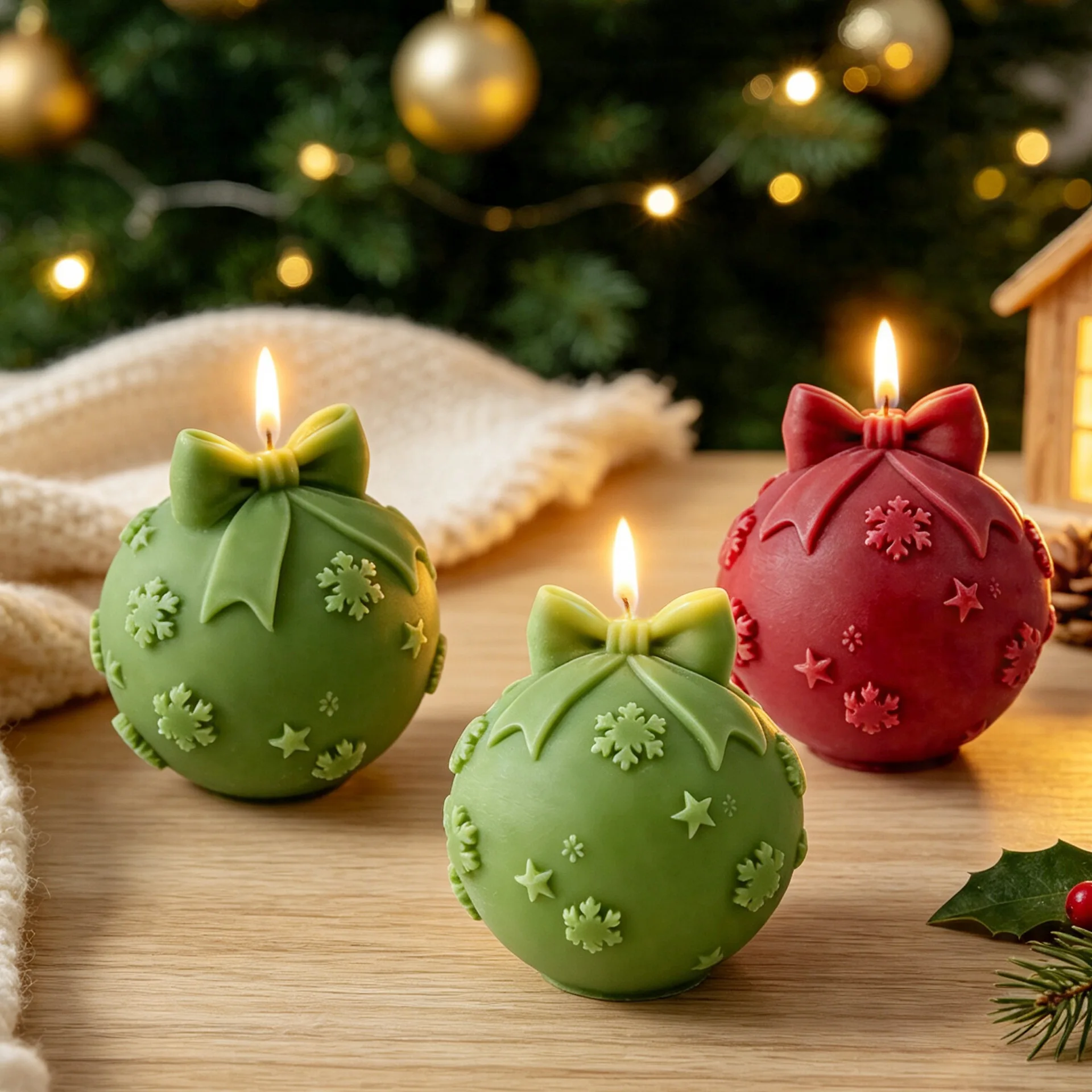 Christmas Ball Bow Tie Silicon - огляд і ціна Xmas Candle Making