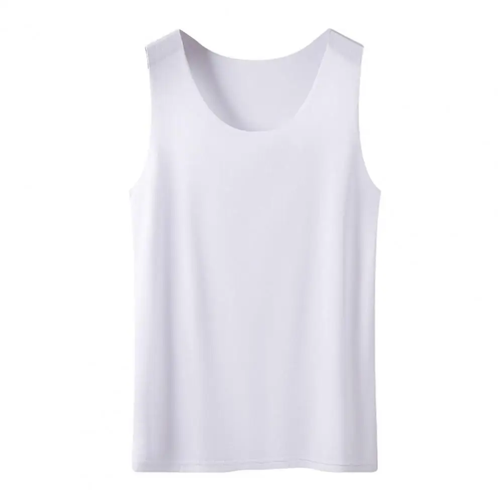 Chaleco de fondo para mujer, camisola de seda helada sin costuras, sin mangas, cuello redondo, refrigeración en seco, Top básico para citas de verano, oficina y vacaciones