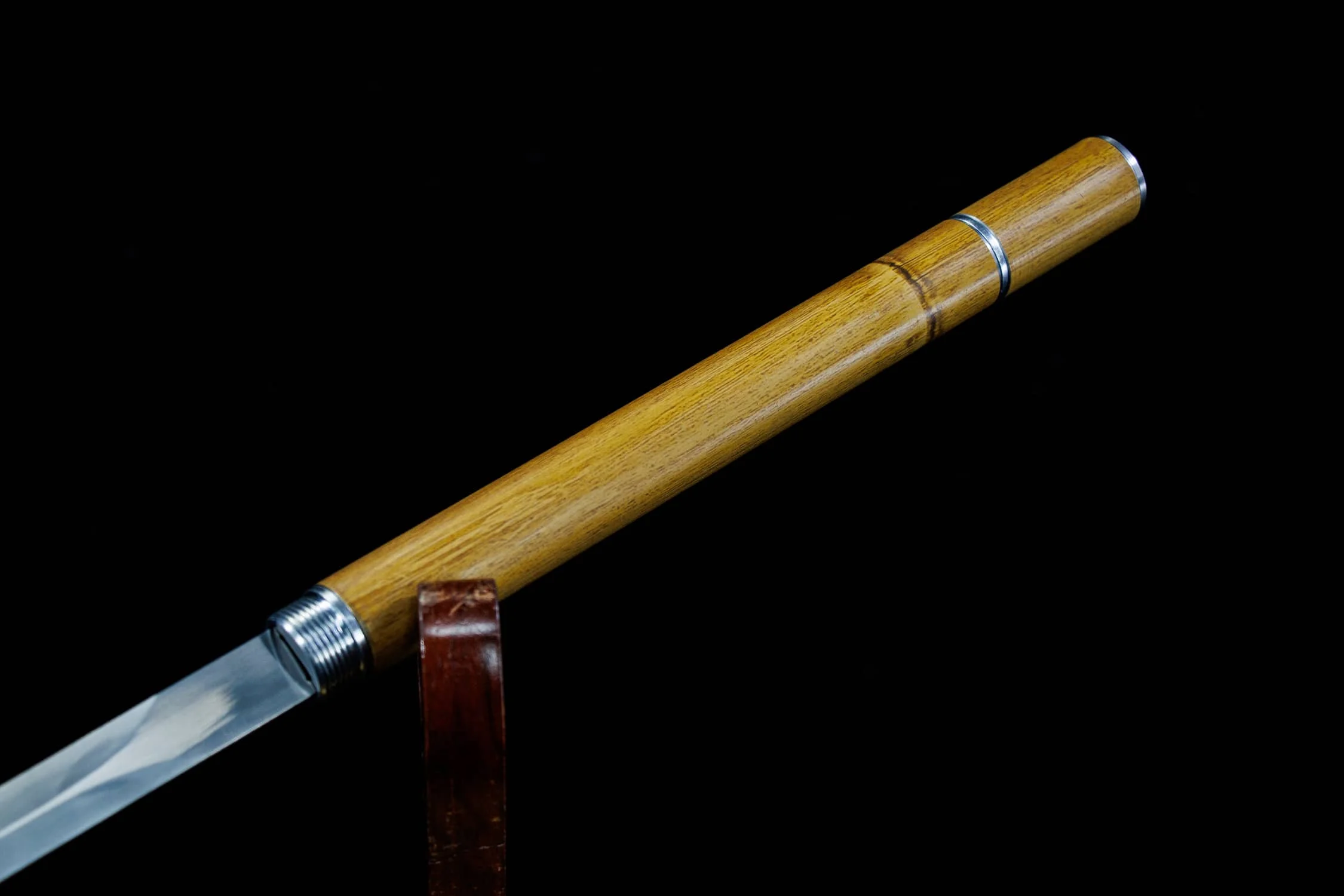 Reverse extension 161cm bamboo cane sword manganese steel blade combat readiness carbon steel saya ninja katana arts not sharp