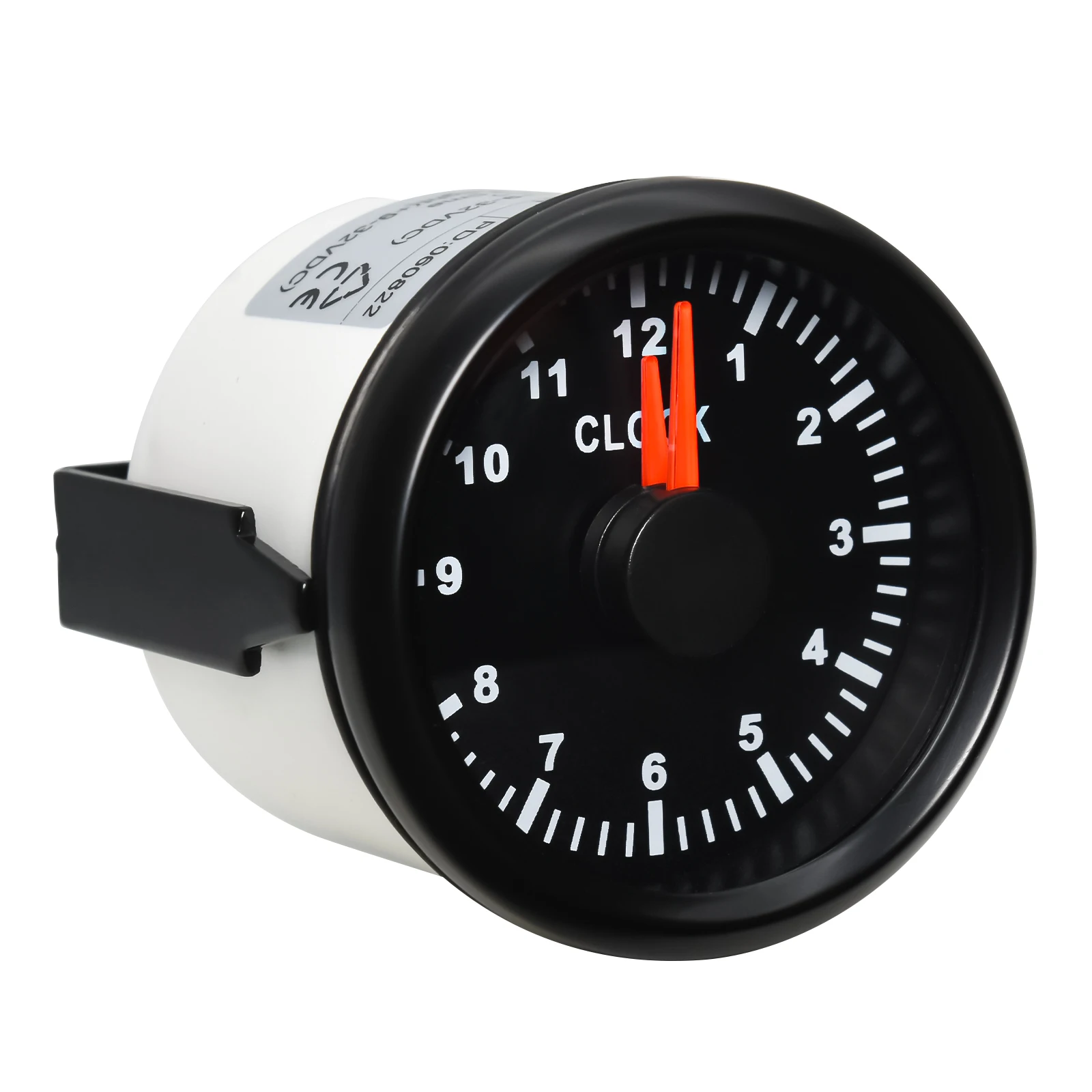 52mm 0-12 Hours Clock Gauges Red Backlight Waterproof Pointer Type Hour Meters  Fit For Car Boat Yacht 9-32V