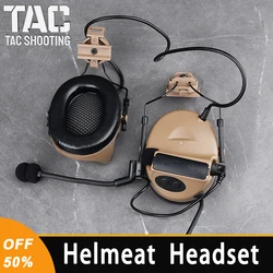 WADSN C2 Comtac II Tactical Helmet Headset Outdoor Hunting Shooting Headphone With Kenwood U94 PTT Rail Adapter Earmuff Earphone