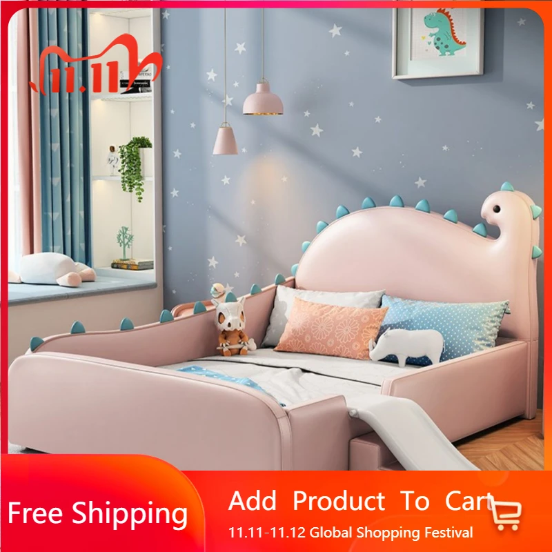 

Postmodern Boys Princess Double Bed Modern Luxury Loft Girls Children Beds Frames Baby Lit Nordic Relaxing Trendy Furniture