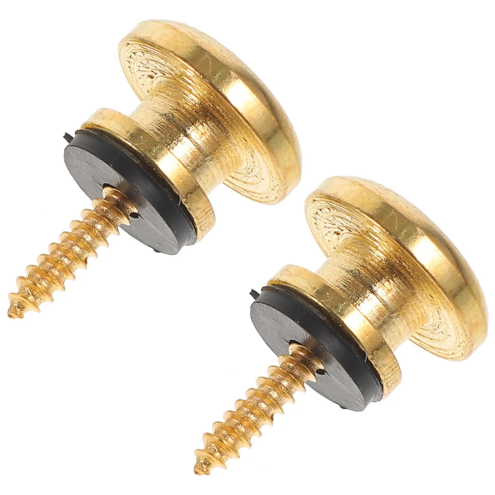 

2 Pcs Guitar Strap Buckle Pin Electric Locks Accessories Zinc Alloy Button Metal End