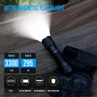 Trustfire MT26 Rechargeable LED Flashlights Powerful Torch 3300Lumen 21700 EDC Type USB C Charging Discharge Power Bank Function