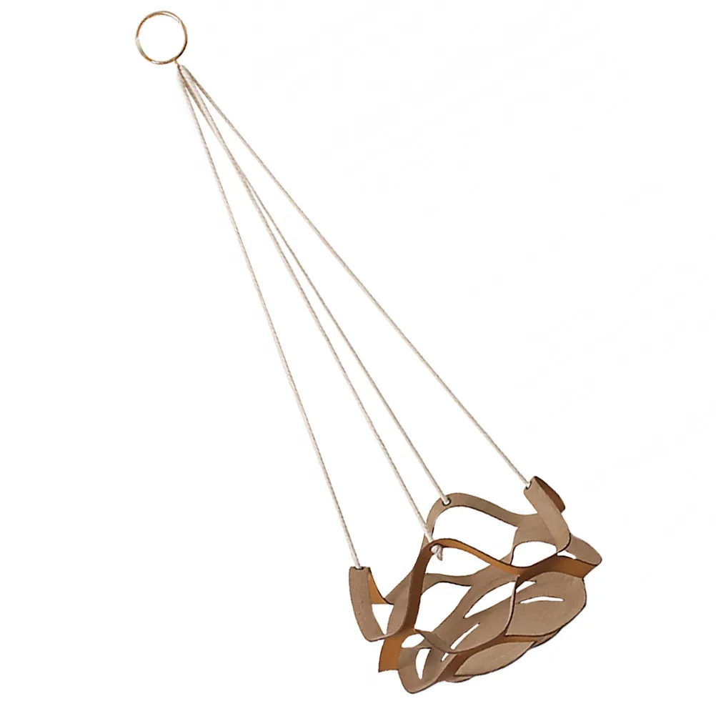 PU Leather Potted Plant Hanger Hanging Planter Pot Basket with Rope And Loop Home Garden Decor Flowerpot Holder