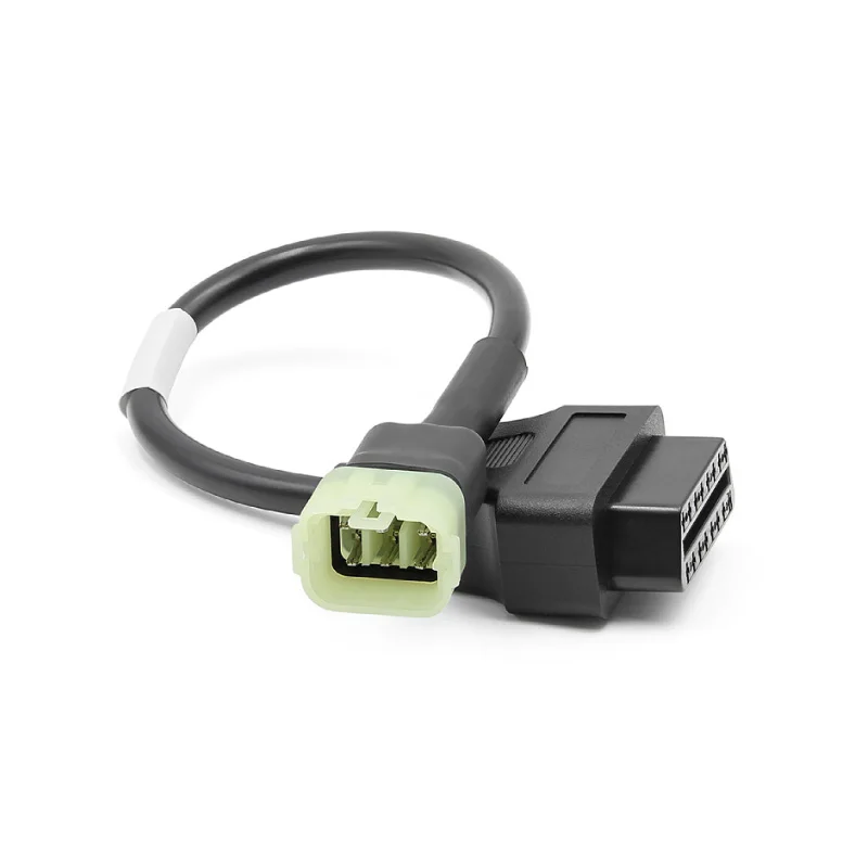 For Kawasaki 6pin OBD Motorcycle Motobike Extension Cable 6 Pin to OBD2 16 Pin Adapter Diagnostic Cable