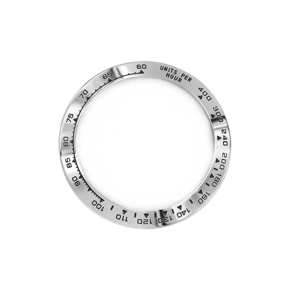 316L Steel Silver / Black Writing 38.6mm Watch Bezel For DAYTONA 116500 - 116520