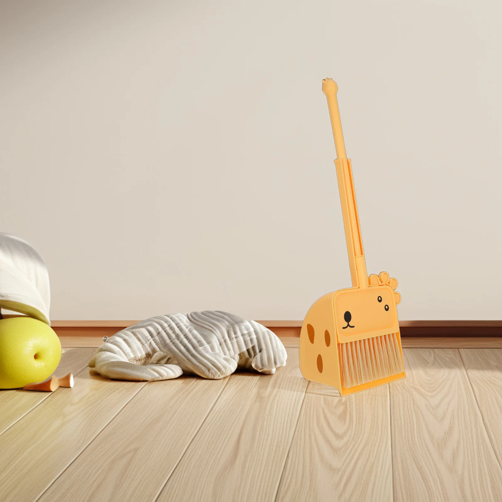 

1Set Toddler Giraffe Broom Dustpan Mini Cleaning Kit Small Children Housekeeping Educational Play Tools Set Broom