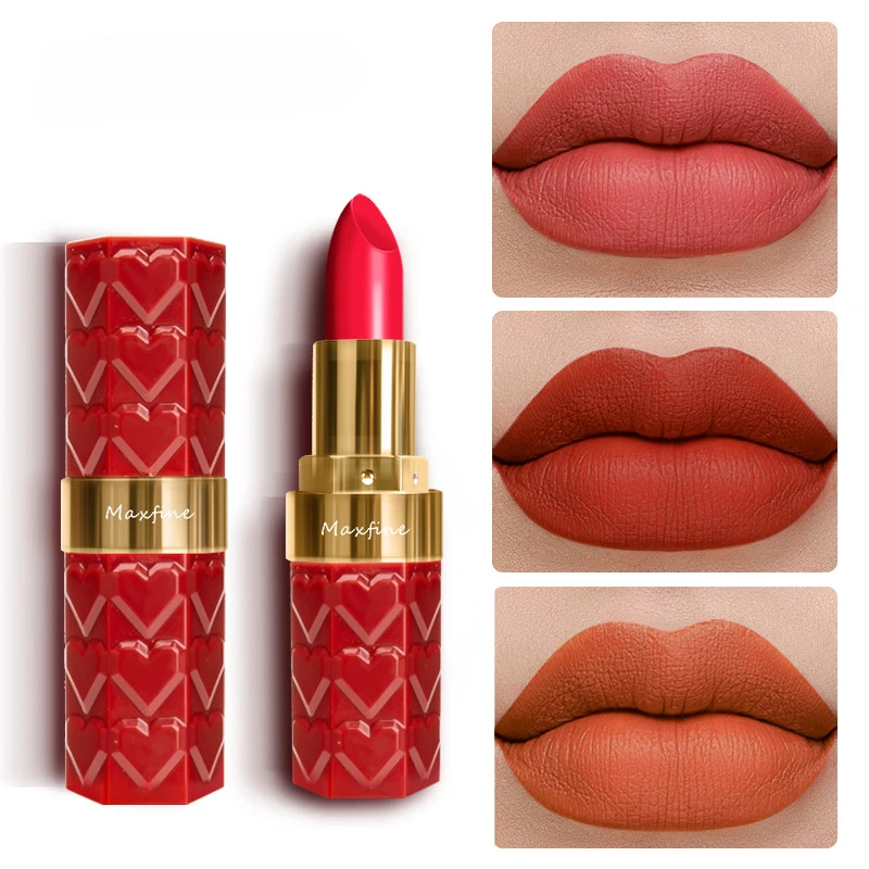 Lápices labiales mate de 18 colores, lápiz labial resistente al agua de larga duración que no se decolora, lápices labiales de terciopelo rosa y rojo desnudo, maquillaje cosmético