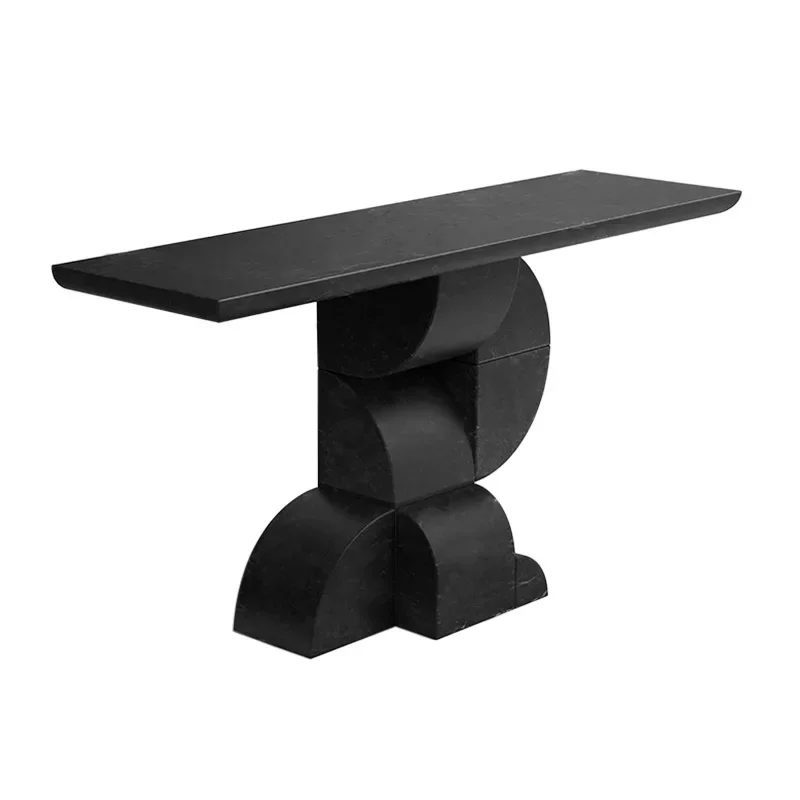 

Long - lasting Originality of Italian minimalist marble and wood porch table with entry and wall facing strip plan