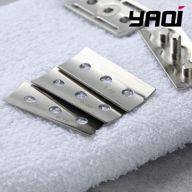 YAQI Trifecta Adjustable 316 Stainless Steel Polished  Collectibles Safety Razor Head with Different Blade Gaps