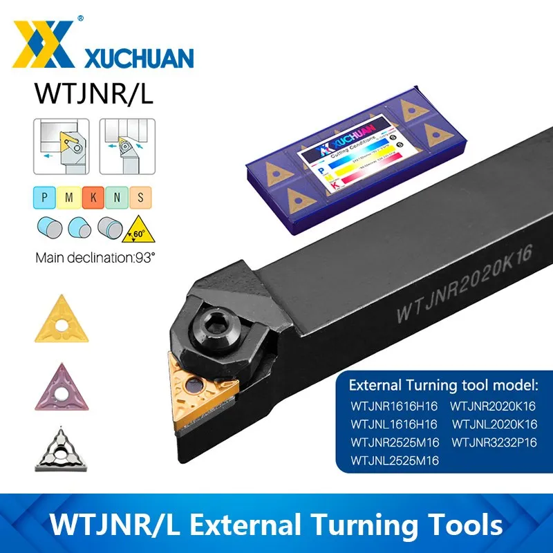 

CNC Holder WTJNR/L11616H1 /2020K16/2525M16 External Triangel Turning Tool Holder TNMG160404 Carbide Insert Lathe Cutting Tool