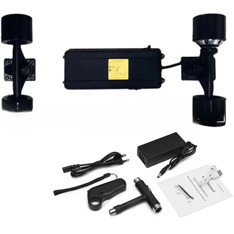 Four-Wheel Electric Skateboard Modification Kit Diy Full Set Accessories Hub Motor Controller Battery Box 2.2ah Double Drive