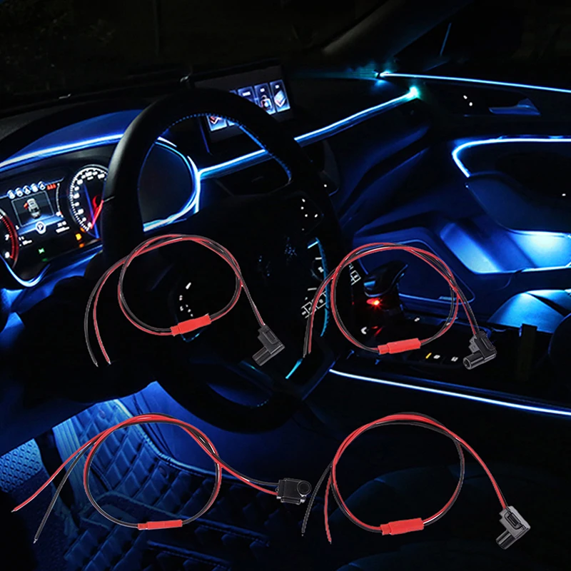 Lumière de poignée de porte de voiture à LED, coque noire, pilier de guidage de lumière transparente, indicateur de signal 12V, ampoule d'éclairage ambiant