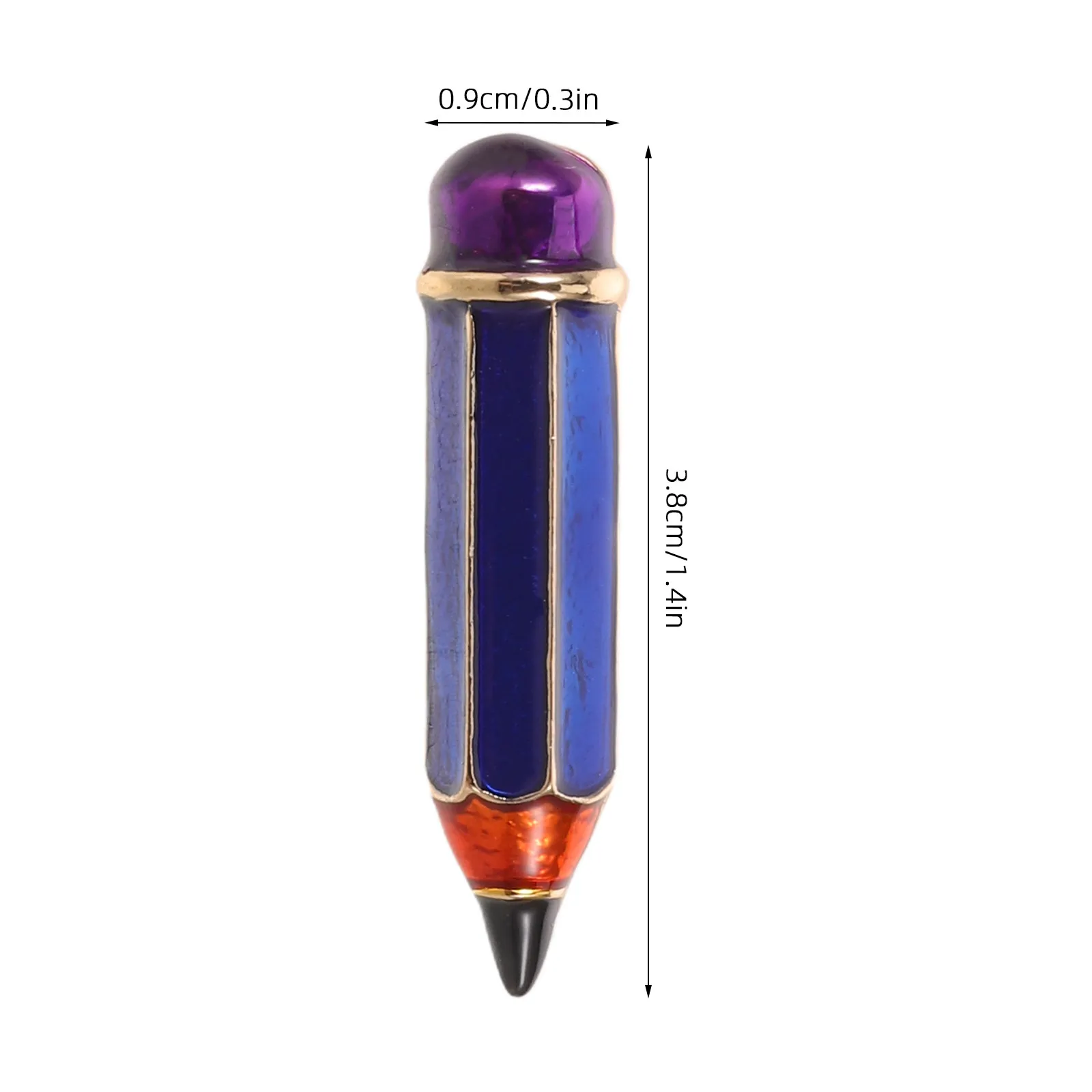 2Pcs Enamel Teacher Brooch Pins Pencil Motif Lapel Pins for Teachers Shirts Jackets School Themed Appreciation Gift Set