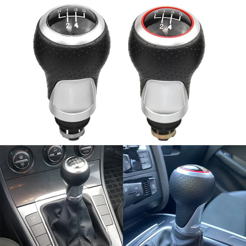 5 Speed Car Gear Shift Stick Knob Manual Transmission For Audi A3 S3 8P A4 S4 B5 B6 B7 B8 A5 A6 C5 C6 A8 D2 Q5 8R Accessories