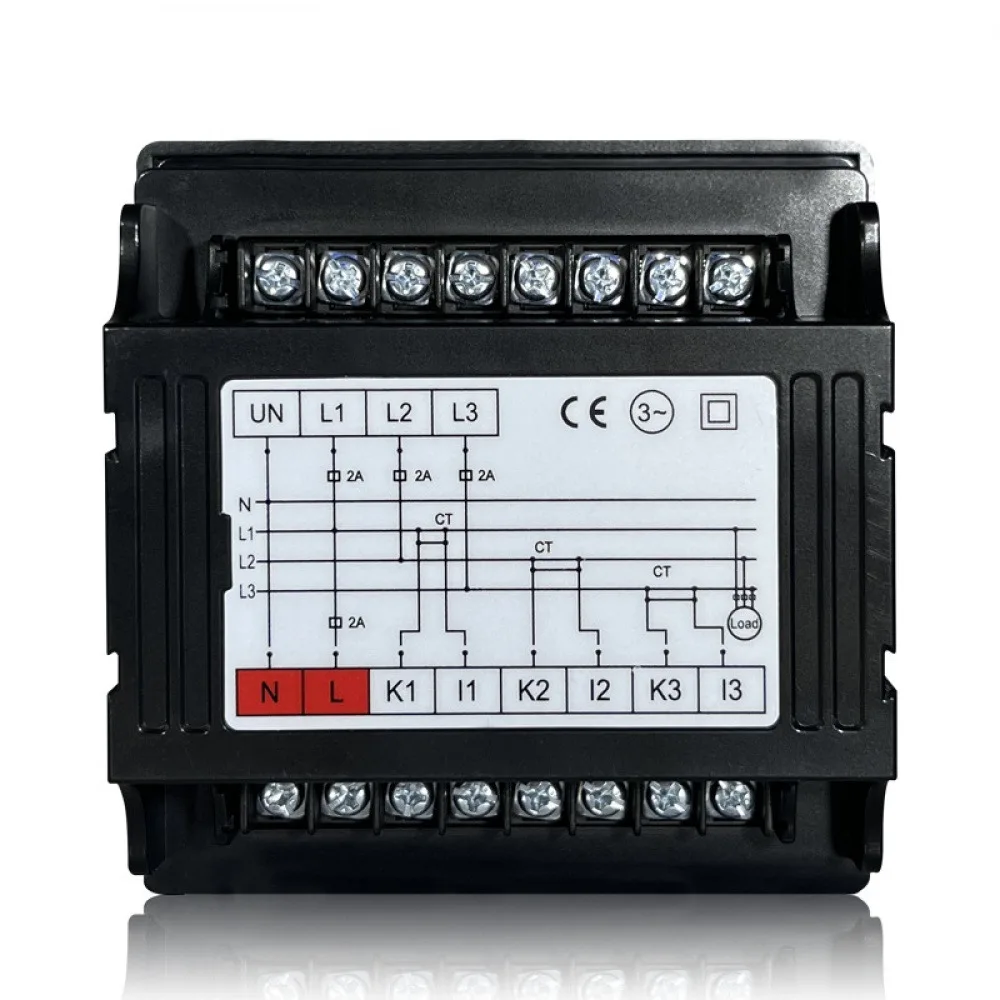1Pc Ammeter Voltmeter Hz Meter 3 Phase 4 Wire Intelligent LED Digital Multimeter AC220V/380V Voltage Current Frequency Meter