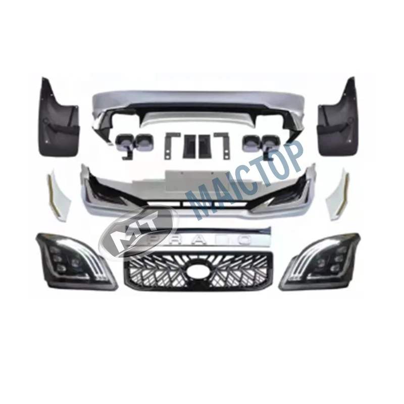 MAICTOP car accessories for prado 120  03-09  facelift upgrade to 18-21 150 facelift modelisa 4 lens led headlight trd grill