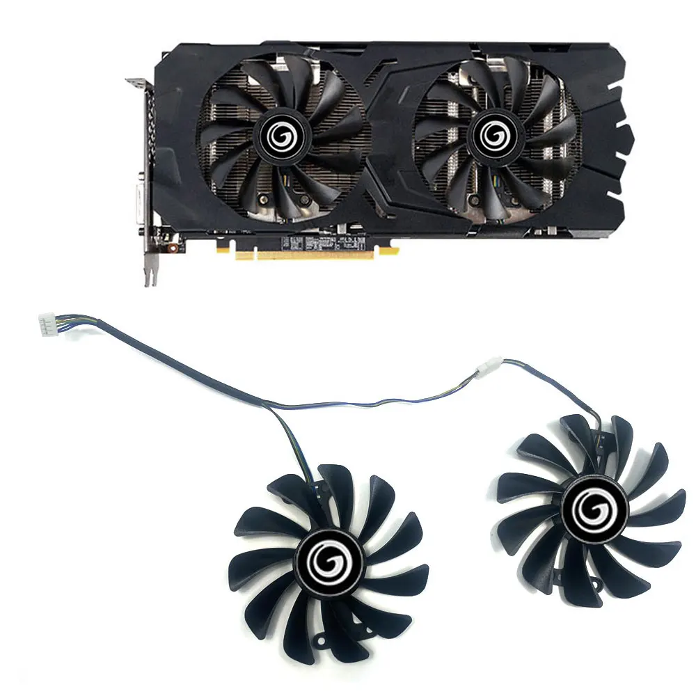 2PCS NEW Cooling Fan 95MM 4PIN For GALAX GeForce GTX 1070 Ti General  video card fans