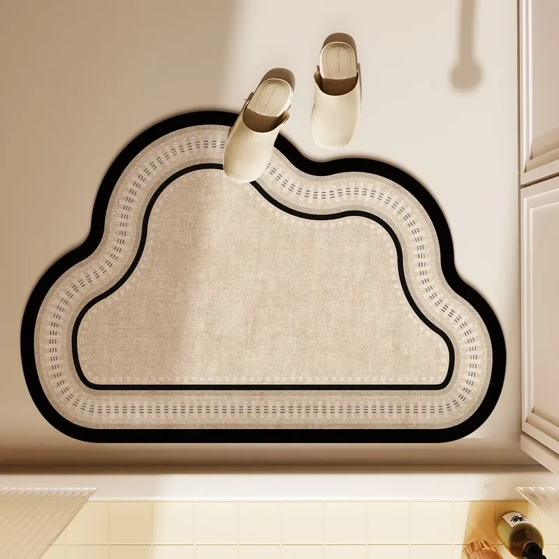 

Floor Mat for Bathroom Cloud Shape Water-absorbent Quick-drying Carpet Washroom Door Mats Diatom Mud Non-slip Anti-fall Soft Rug