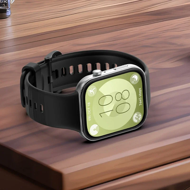 Pulseira de Silicone para Huawei Watch, Pulseira, Fivela Colorida, Pulseira Oficial, Acessórios, Fit 3, Correa