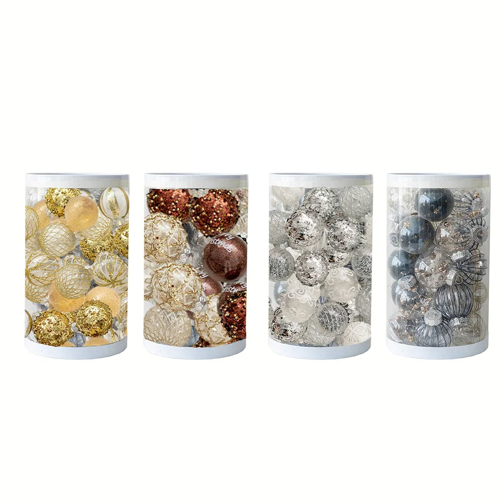 Exquisite Silver White Gold Champagne Brown and Champagne Blue Christmas Decoration Balls A Delight for Your Eyes