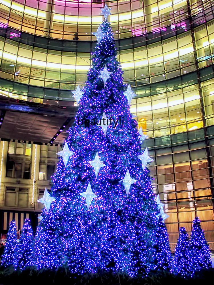 Large Christmas tree set frame tree luminous outdoor 6 meters 8 meters Christmas tree decoration shopping mall